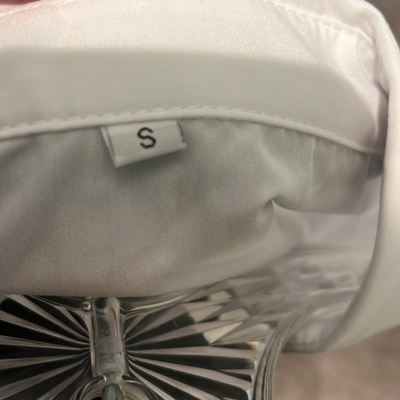 Oversized white button up with tie - Picture 8 of 9